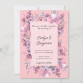 Invitation Floral Dusty mariage Rose (Devant)