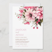Invitation Floral Dusty rose Fleur sauvage Jardin d'été maria (Devant)