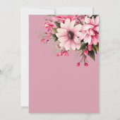 Invitation Floral Dusty rose Fleur sauvage Jardin d'été maria (Dos)