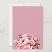 Invitation Floral Dusty rose Fleur sauvage Jardin d'été maria (Dos)