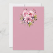 Invitation Floral Dusty rose Fleur sauvage Jardin d'été maria (Dos)