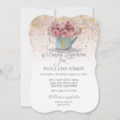 Invitation Floral Dusty Rose Gold n White Bridal Luncheon (Devant)