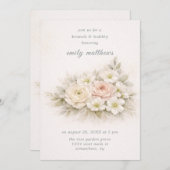 Invitation Floral Editorial Bouquet Brunch and Bubbly (Devant / Derrière)