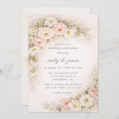 Invitation Floral Editorial Bouquet Wedding Celebration (Devant / Derrière)