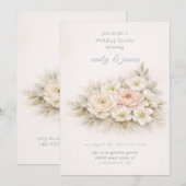 Invitation Floral Editorial Bouquet Wedding Shower (Devant / Derrière)