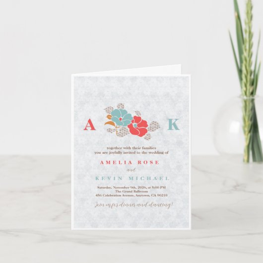 Invitation "Floral Elegance" Collection  (Devant)