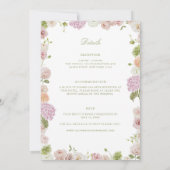 Invitation Floral Elegance Pink Green All in one Wedding (Dos)