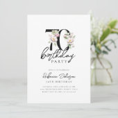 Invitation Floral Elegant 70e anniversaire (Debout devant)