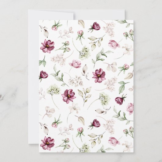 Invitation Floral Elegant 70e anniversaire (Dos)