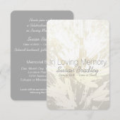 Invitation Floral élégant à la cérémonie commémorative (Devant / Derrière)