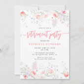 Invitation Floral elegant blush pink retirement party (Devant)