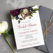 Invitation Floral élégant chic script nuptiale