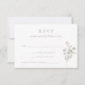 Invitation Floral Elegant Fleur sauvage Blush Rose Wedding RS (Devant)