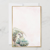 Invitation Floral Elegant Gold Garden Mariage de verdure (Dos)