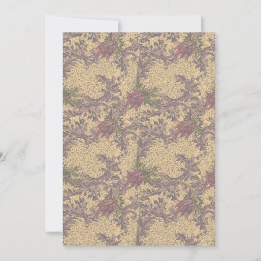 Invitation floral élégant initial du monogramme P (Dos)