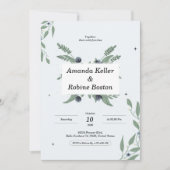 Invitation Floral Elegant Simple Mariage (Devant)