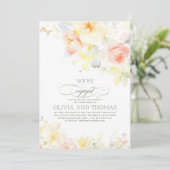 Invitation Floral Elegant Summer Engagement Party Photo (Debout devant)