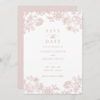 Floral Elegant Vintage Blush Pink Enregistrer la d