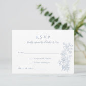 Invitation Floral Elegant Vintage Wedding RSVP (Debout devant)