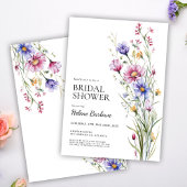 Invitation Floral Elegant Whimsical Fleur sauvage Fête des ma