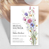 Invitation Floral Elegant Whimsical Fleur sauvage Fête des ma