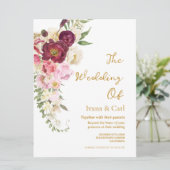 Invitation FLORAL Embrasser le Mariage de mariage (Debout devant)