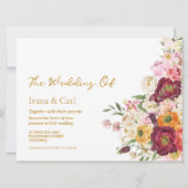 Invitation FLORAL Embrasser le Mariage de mariage (Devant)