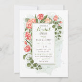 Invitation Floral Embrasser l'invitation de douche nuptiale (Devant)