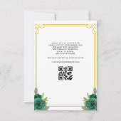 Invitation Floral Emerald Green Boots Horse Quinceanera (Dos)