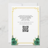 Invitation Floral Emerald Green Boots Horse Quinceanera (Dos)