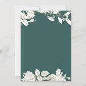 Invitation Floral Emerald Green Gold Wedding Enregistrer La D (Dos)
