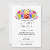 Invitation Floral Espagnol Fiesta Floral Drive Par Douche (Devant)