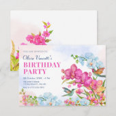 Invitation Floral esthétique (Devant / Derrière)