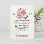 Invitation Floral et Basket coureur Fête des mariées à thème (Debout devant)