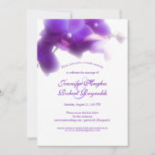 Invitation Floral et élégant violet orchidée Mariage virtuel (Devant)
