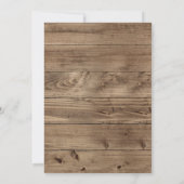 Invitation Floral Eucalyptus Bois Croix Marine Baptême d'or (Dos)