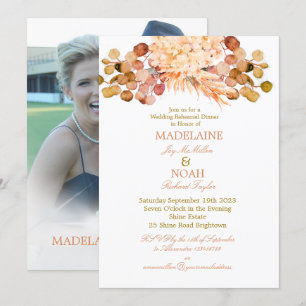 Invitation Floral Eucalyptus Élégant Chic Mariage Répétition