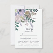 Invitation Floral Eucalyptus Lavender Boho Mariage (Devant)