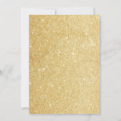 Invitation Floral Fairy Birthday Gold Parties scintillant (Dos)