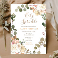 Invitation Floral Fall Baby Sprinkle