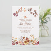 Invitation Floral Fall in Love Boho Fall Botanical Mariage (Debout devant)