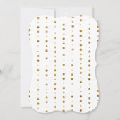 Invitation Floral Faux Gold Parties scintillant Confetti Grad (Dos)