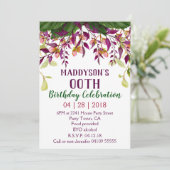 Invitation Floral féminin 80ème 90ème 91ème 92ème 95ème 98ème (Debout devant)