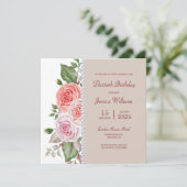 Invitation Floral féminin & Diamant 30e anniversaire (Debout devant)