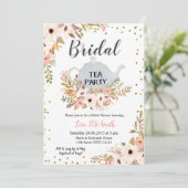 Invitation Floral Fête des mariées Tea Party (Debout devant)
