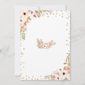 Invitation Floral Fête des mariées Tea Party (Dos)