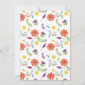 Invitation Floral Fiesta Drive By Briding ou Baby shower (Dos)