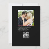 Invitation Floral Fiesta Mariage Photo & QR Code pour plus de (Dos)