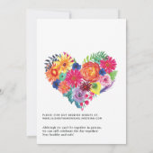 Invitation Floral Fiesta Mariage virtuel en ligne (Dos)