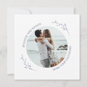 Invitation Floral fleur sauvage bleu Enregistrer la photo de  (Dos)